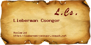 Lieberman Csongor névjegykártya